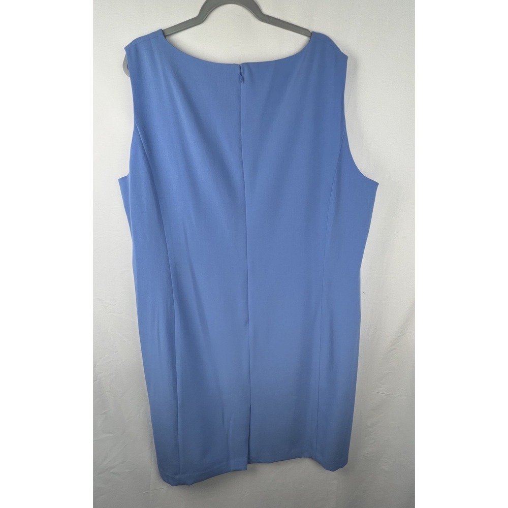 Le Suit Woman 24W Blue Chambray Crepe Dress‎ Suit Long Jacket Career Wedding NWT - Picture 14 of 16